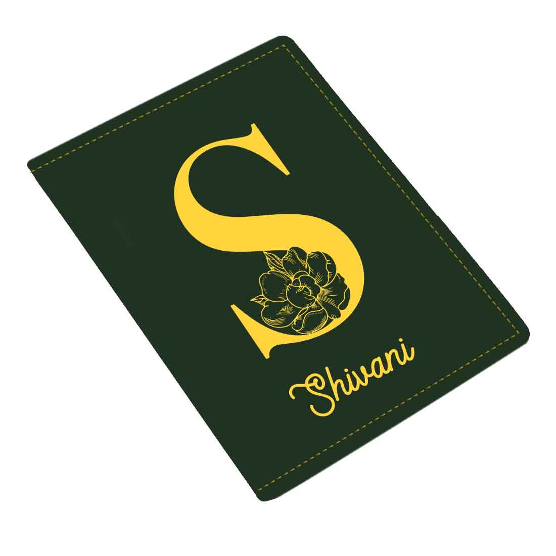 Custom Name on Passport Cover Holder Faux Leather Covers for Passports - Initial Name - Image 53