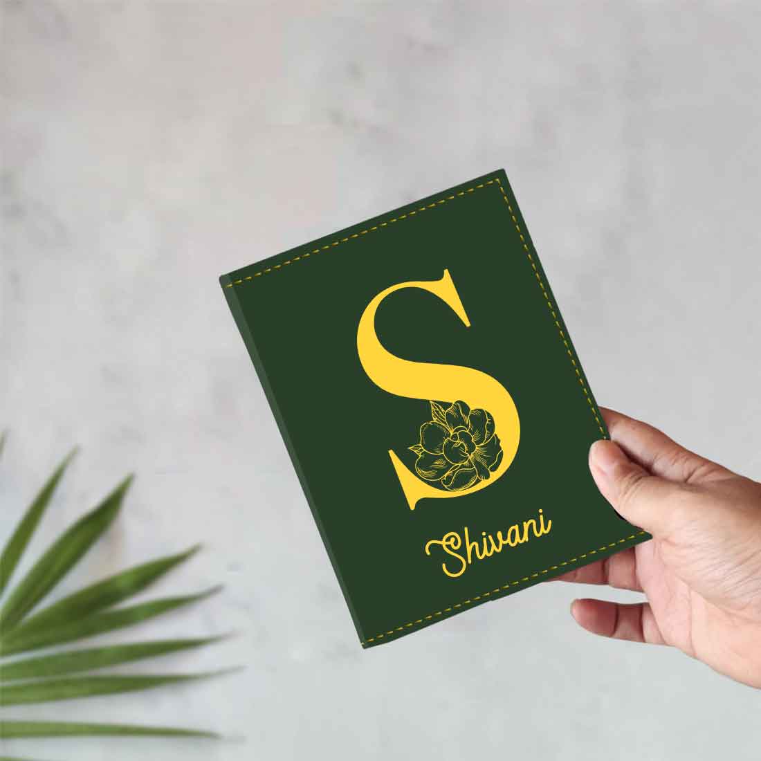 Custom Name on Passport Cover Holder Faux Leather Covers for Passports - Initial Name - Image 55
