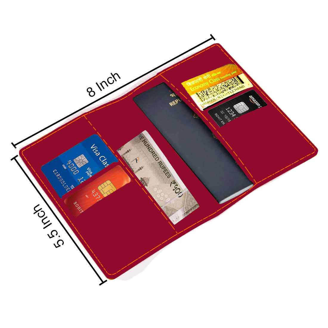 Custom Name on Passport Cover Holder Faux Leather Covers for Passports - Initial Name - Image 6