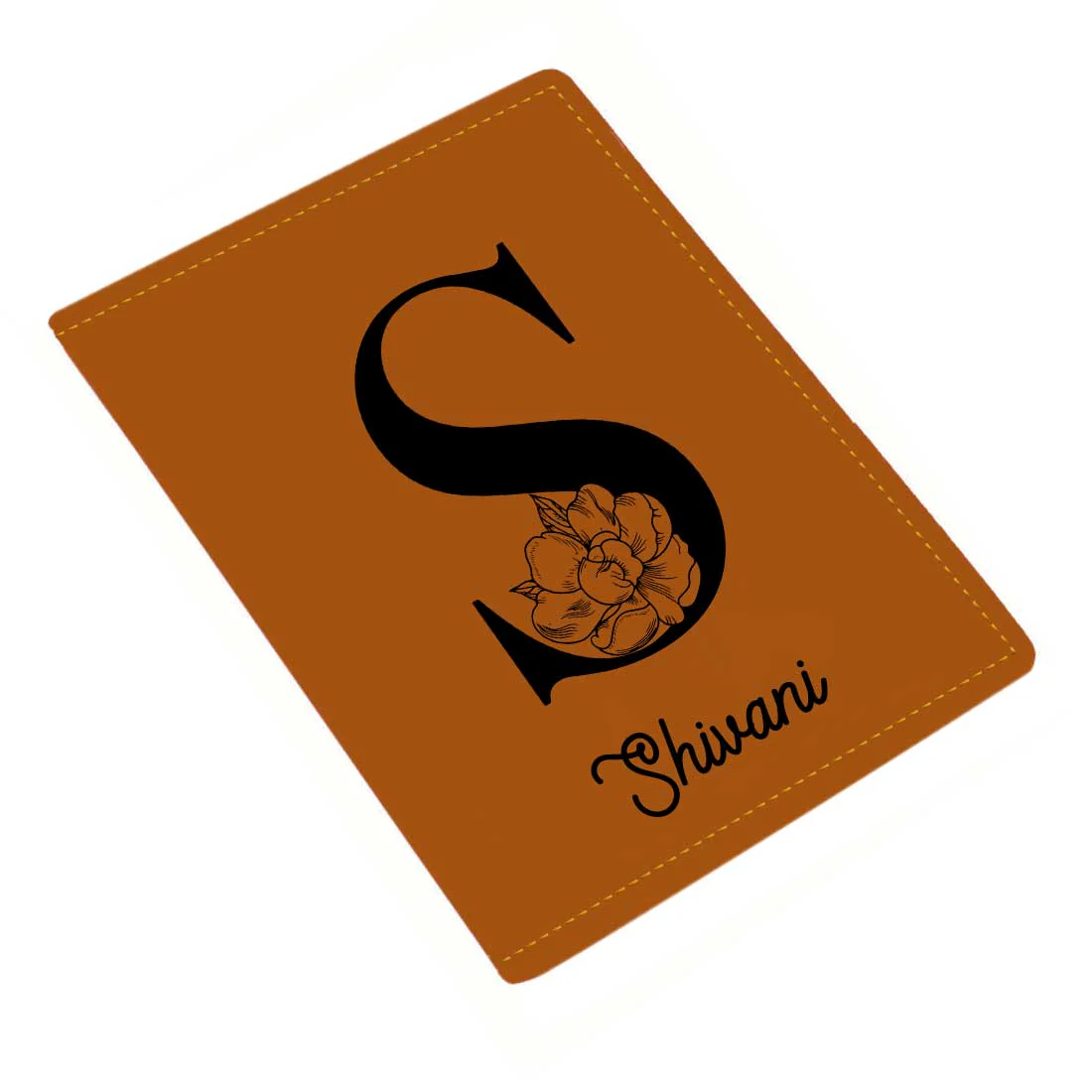 Custom Name on Passport Cover Holder Faux Leather Covers for Passports - Initial Name - Image 60