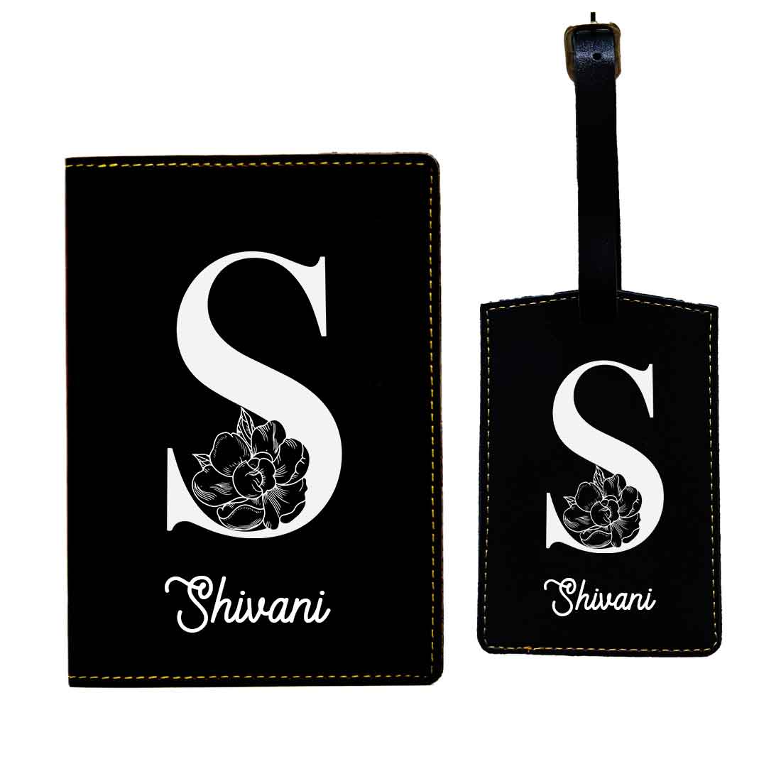 Custom Name on Passport Cover Holder Faux Leather Covers for Passports - Initial Name - Image 8