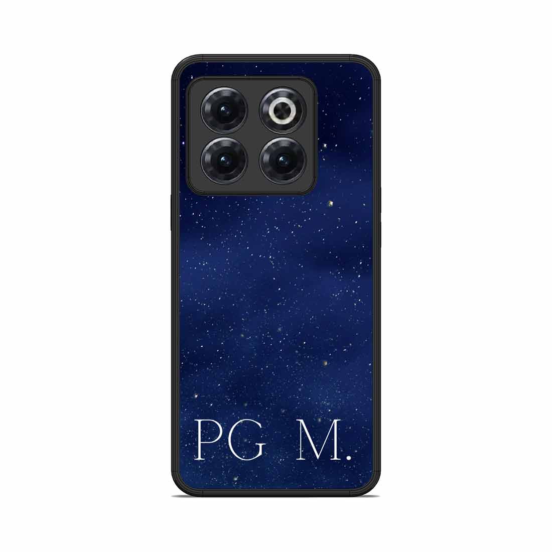 Custom Oneplus 10T Mobile Cover Back Case with Name - Starry Night - Image 2