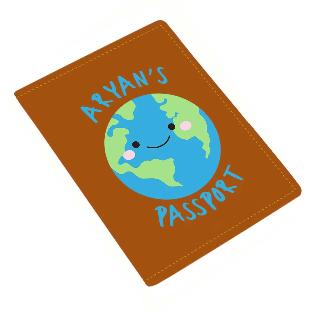 Custom Passport Case for Kids PU Leather Design Passport Cover and Luggage Tag Set - Earth - Image 23
