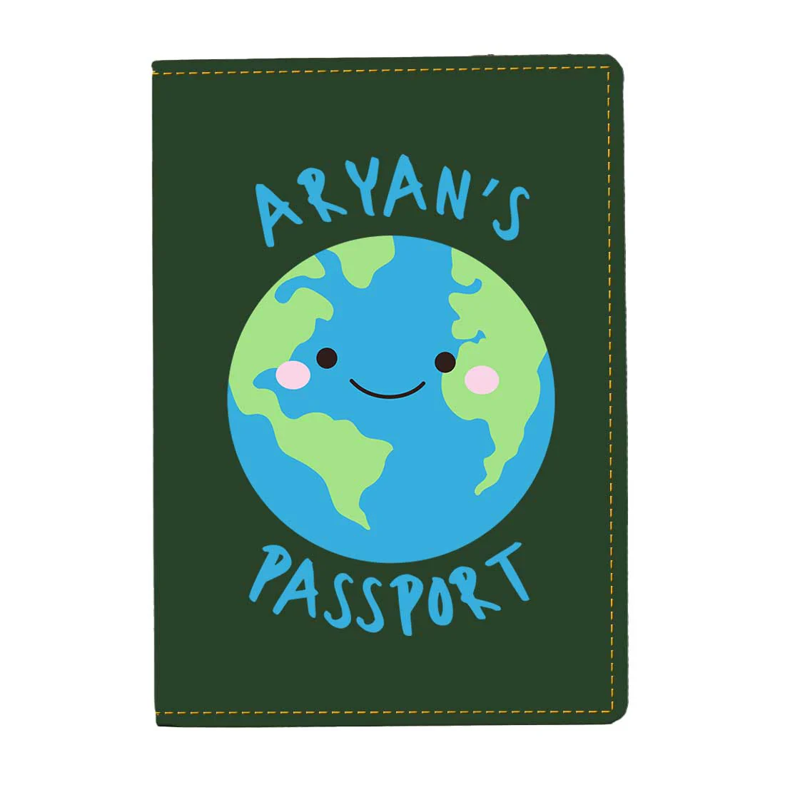 Custom Passport Case for Kids PU Leather Design Passport Cover and Luggage Tag Set - Earth - Image 32