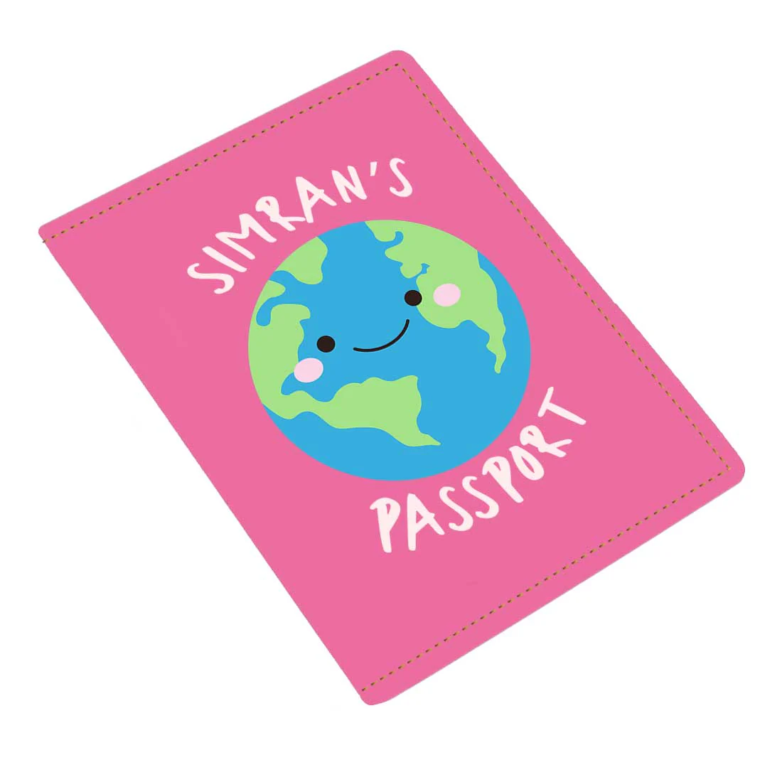 Custom Passport Case for Kids PU Leather Design Passport Cover and Luggage Tag Set - Earth - Image 7
