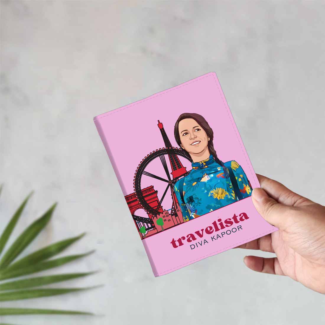 Custom Passport Cover With Your Portrait Art and Name - Image 2
