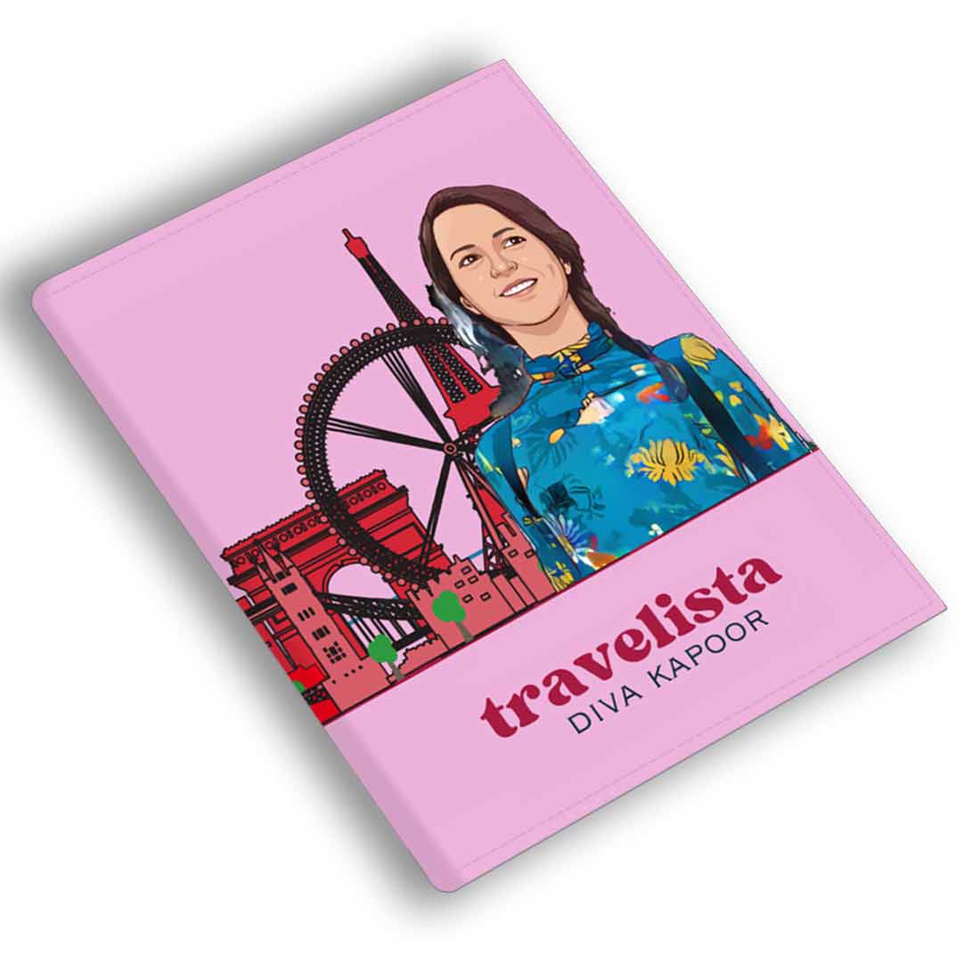 Custom Passport Cover With Your Portrait Art and Name - Image 3