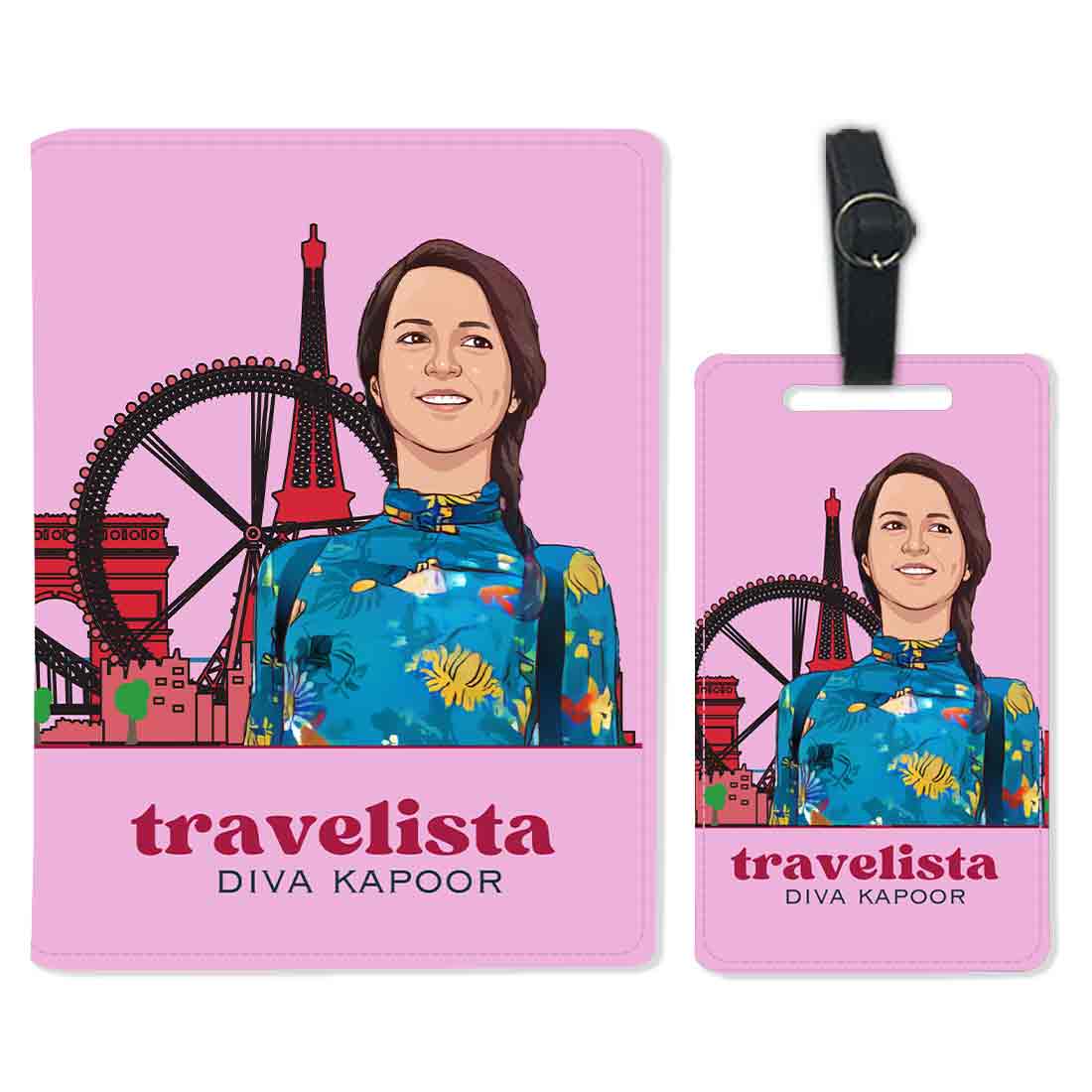 Custom Passport Cover With Your Portrait Art and Name - Image 4