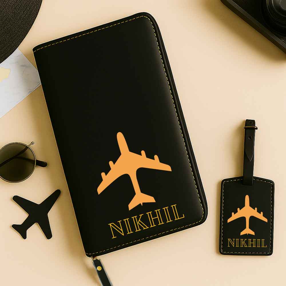 Custom Passport Wallet Travel Organizer with Luggage Tag - Image 2