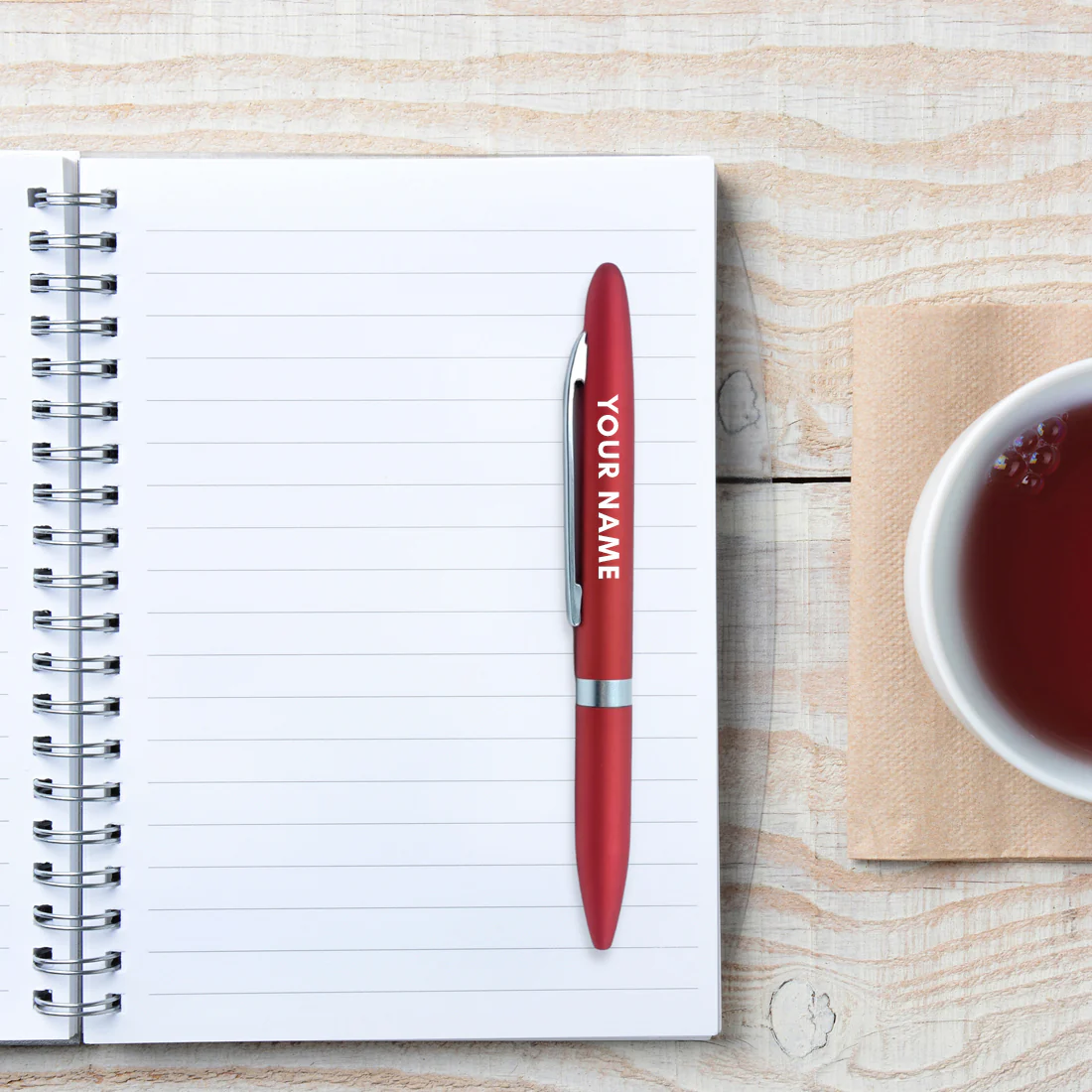 Custom Pen Engraved Birthday Gift for Boss Office Colleagues (Red) - Add Name - Image 5