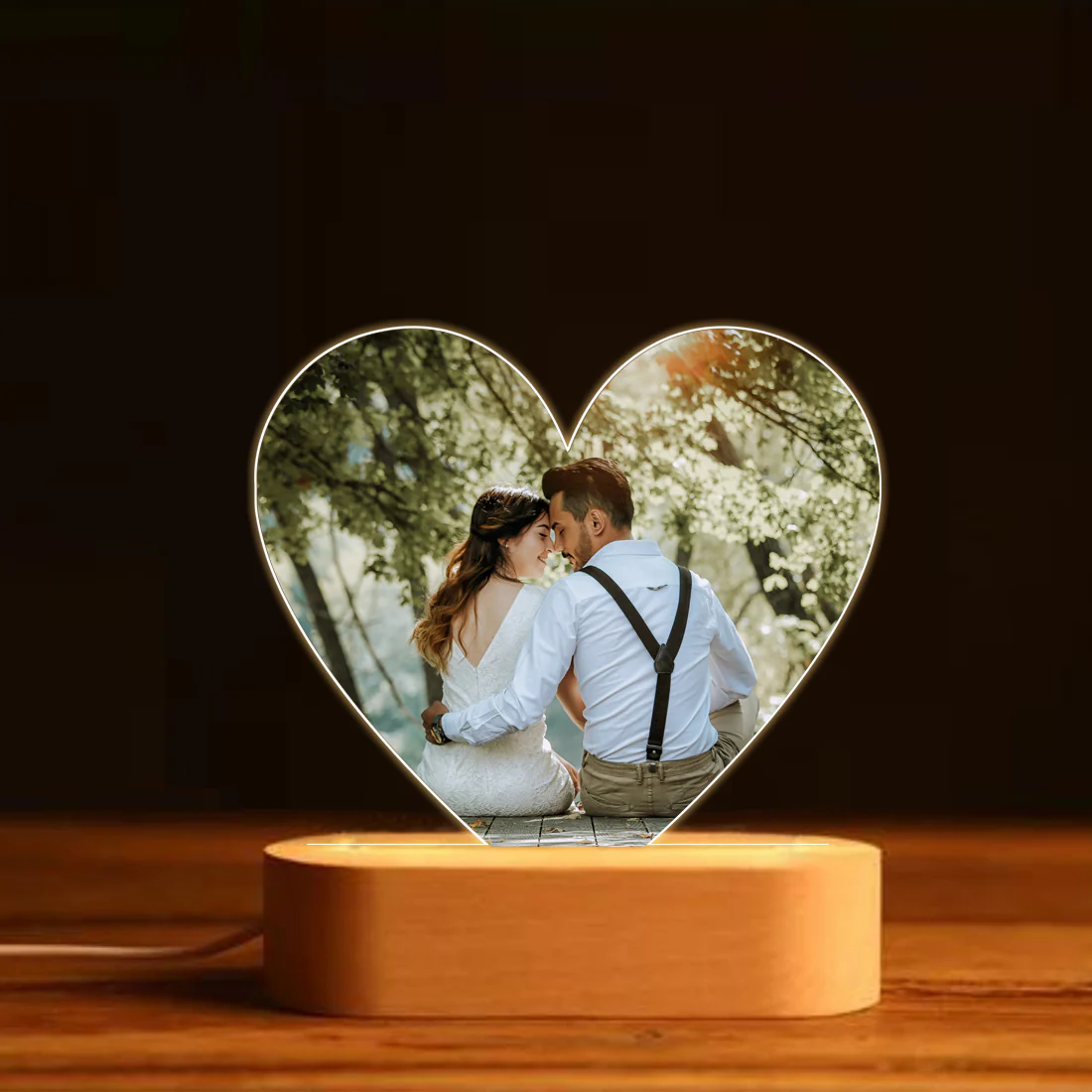 Light Photo Lamp with Heart Design - Gifts For Couples