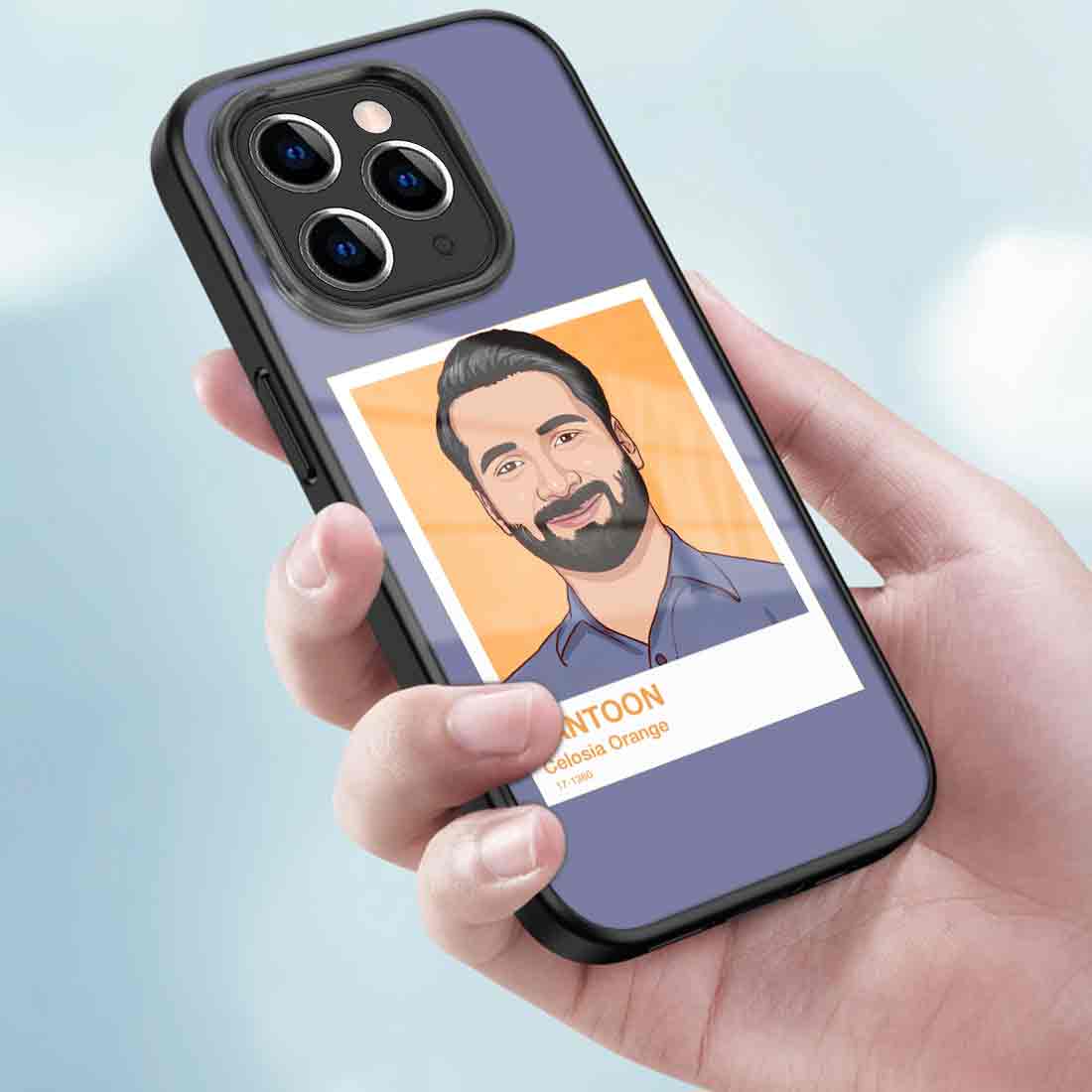 Custom Photo Phone Cases iPhone 11 pro Case - Orange Pantone - Image 3