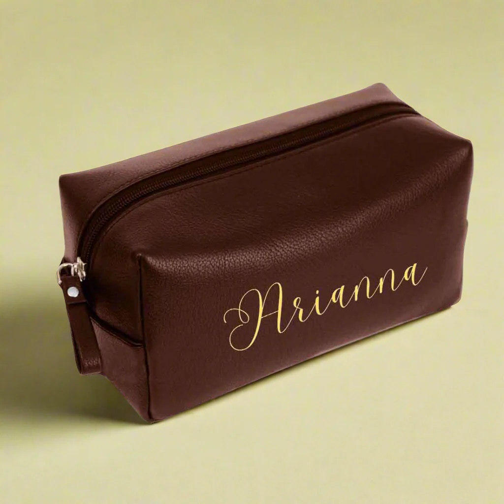 Custom Pouches with Name - Premium Leather Travel Pouch Organizer - Image 4