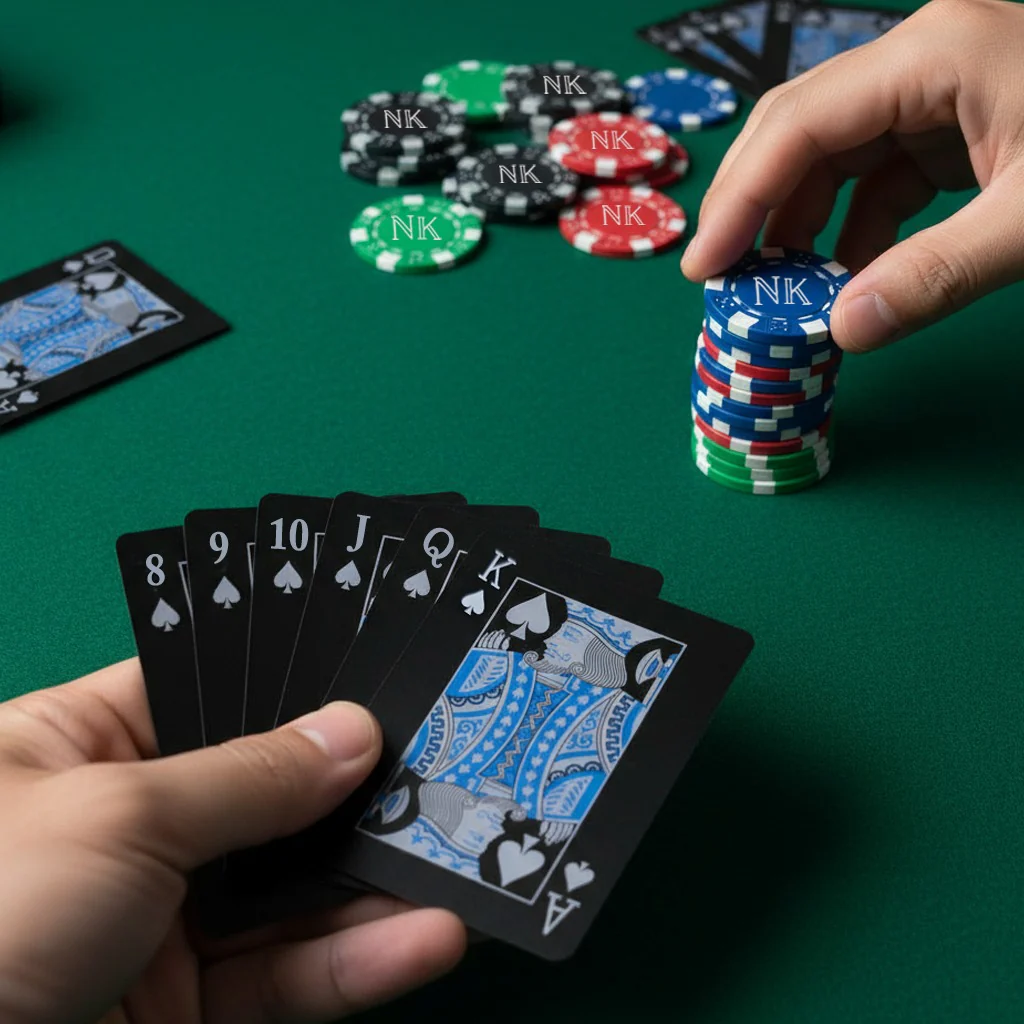 Professional Ceramic Poker - Custom Clay Poker Coin with Playing Cards Non-Tearable & Waterproof (100/200/300 in 5 Colors) - CHIPS COLORS MAY VARY - Image 5