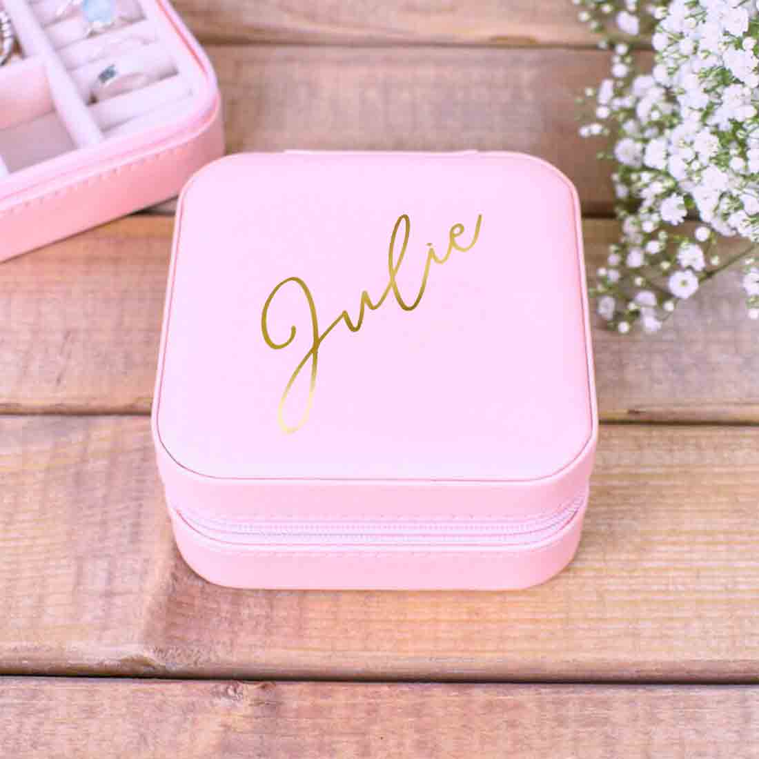 Custom Pu Leather Small Jewellery Box Portable Jewelry Case Organizer - Image 2