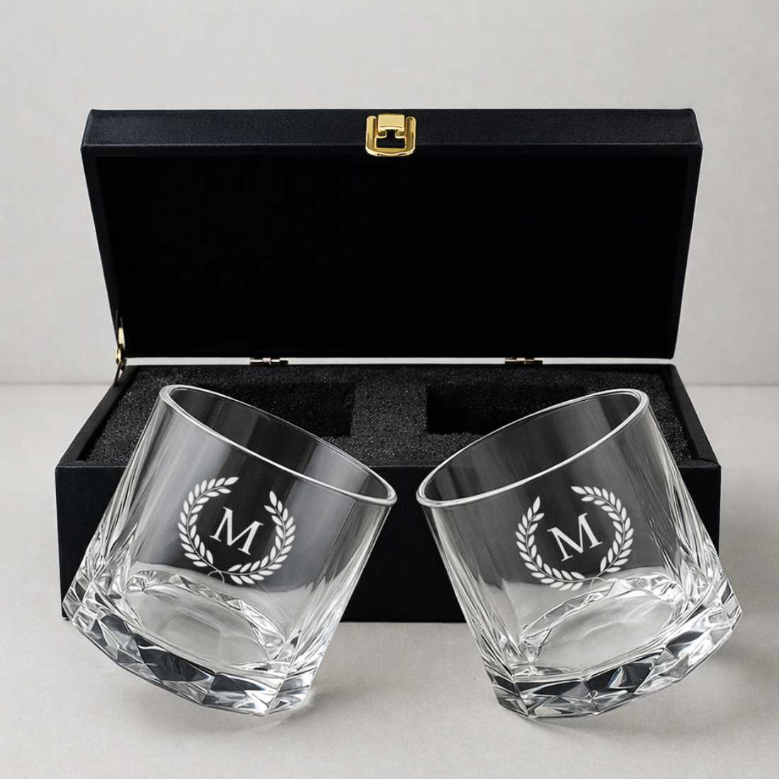 Custom Scotch Drinking Glasses – Engraved Rotating Diamond-Cut Premium Whisky Glasses, Gift for Men, Birthdays & Barware Lovers - Image 8