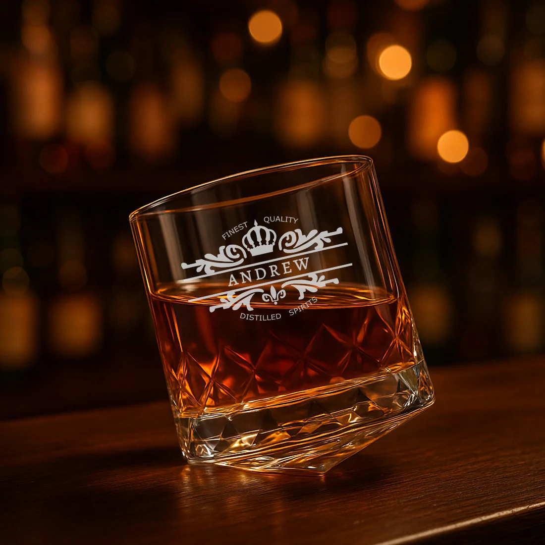 Custom Scotch Whiskey Glasses – Premium Engraved Diamond-Cut Whisky Glass, Gift for Men, Birthdays & Barware Lovers - Image 6