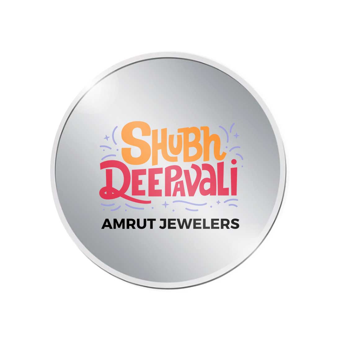 Custom Silver Coin For Diwali Gifts 999.9 Purity 10 Grams - Shubh Deepavali - Image 2