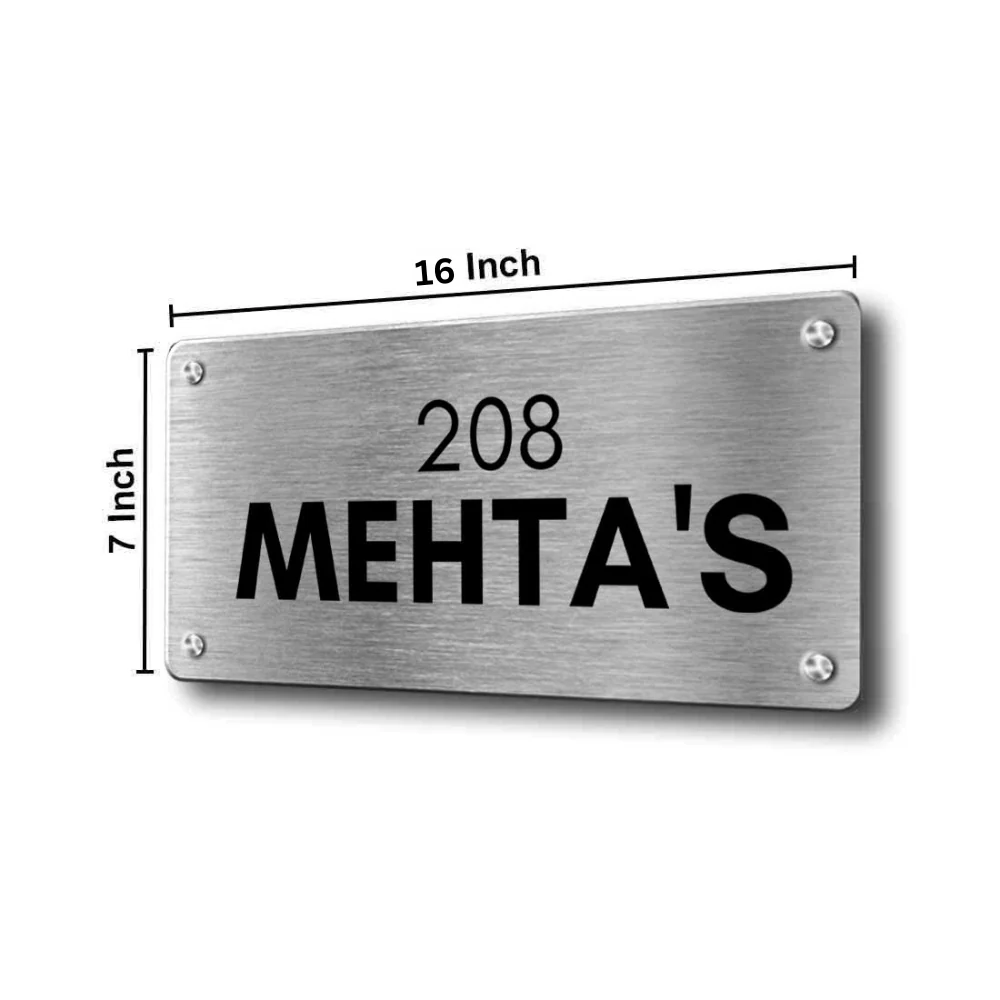 Custom Stainless Steel Name Board for Home Flats House Outdoor - Image 4