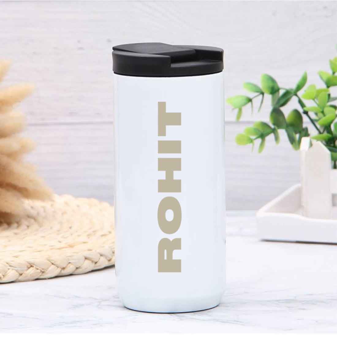Custom Tea Coffee Tumbler Insulated for Travelling Office Car Engraved Sipper Flask -Add Name - Image 8