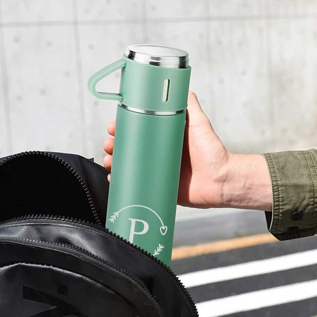 Custom Thermos Bottle With 2 Cup Set Travel Coffee Tea Mug Flask Gift Box - Image 10