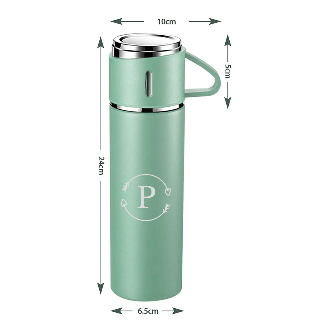 Custom Thermos Bottle With 2 Cup Set Travel Coffee Tea Mug Flask Gift Box - Image 12