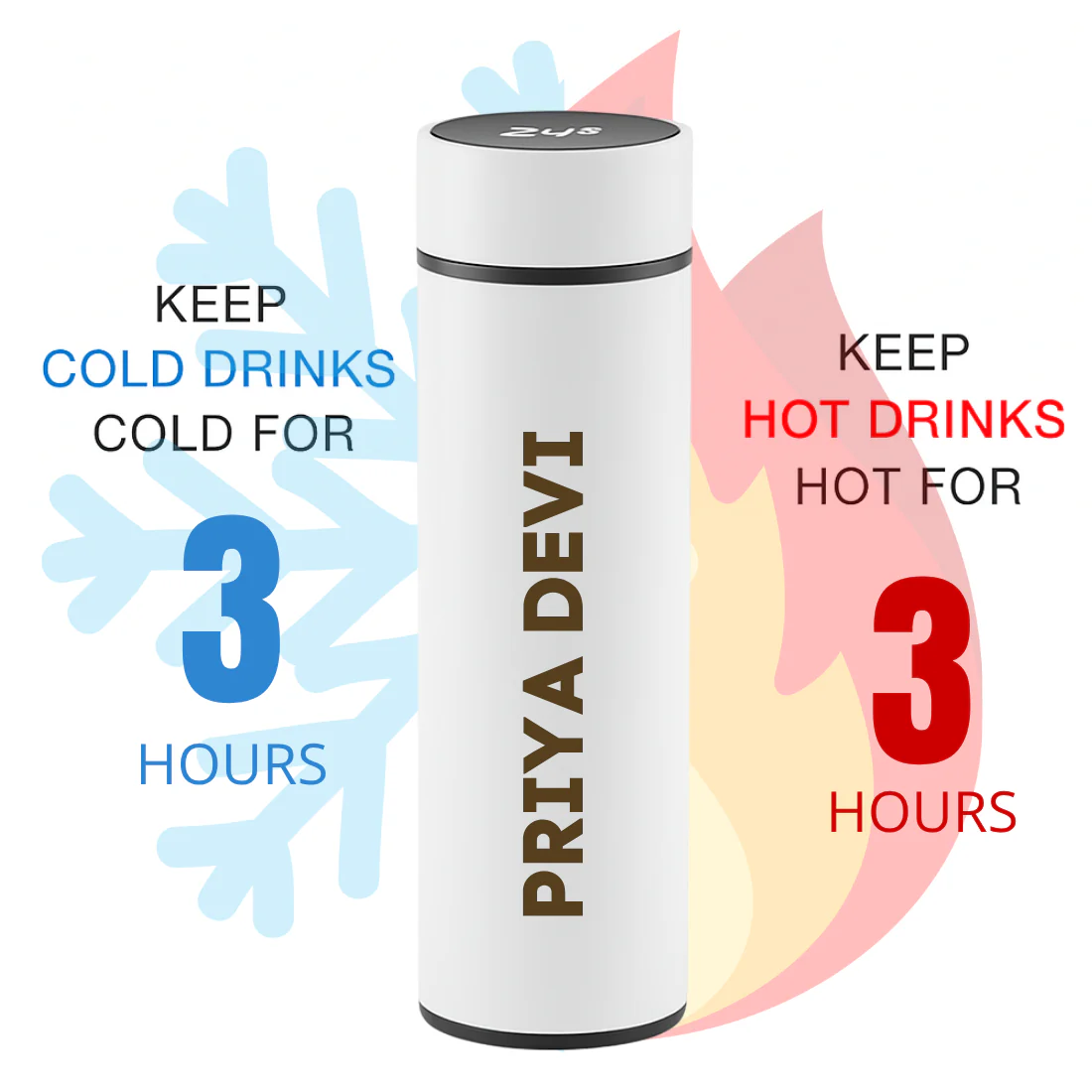 Custom Thermos Flask for Tea Coffee Travel Hot and Cold Drinks With Temperature Display - Image 25