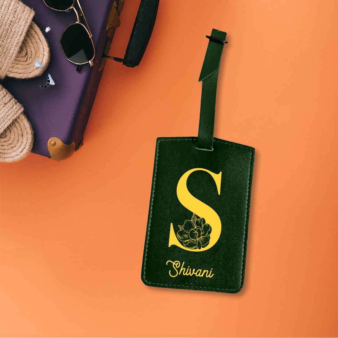 Custom Travel Bag Tags with Name and Initial Travel Tags for Luggage - ADD NAME - Image 13