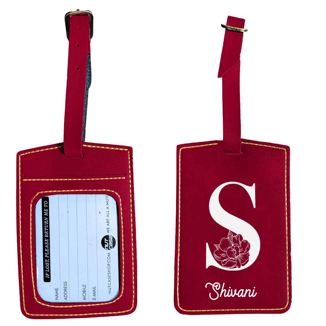 Custom Travel Bag Tags with Name and Initial Travel Tags for Luggage - ADD NAME - Image 16