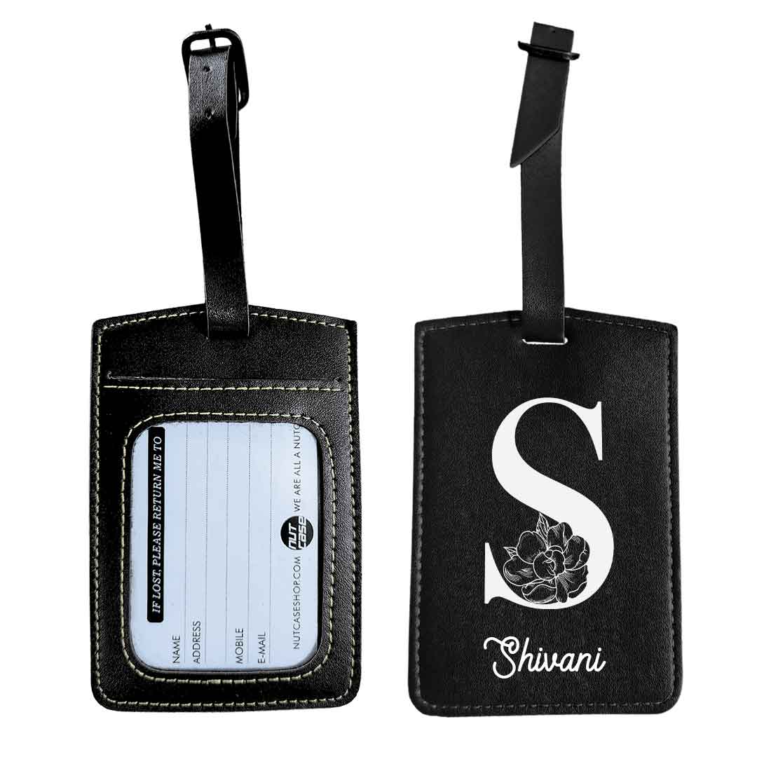 Custom Travel Bag Tags with Name and Initial Travel Tags for Luggage - ADD NAME - Image 3