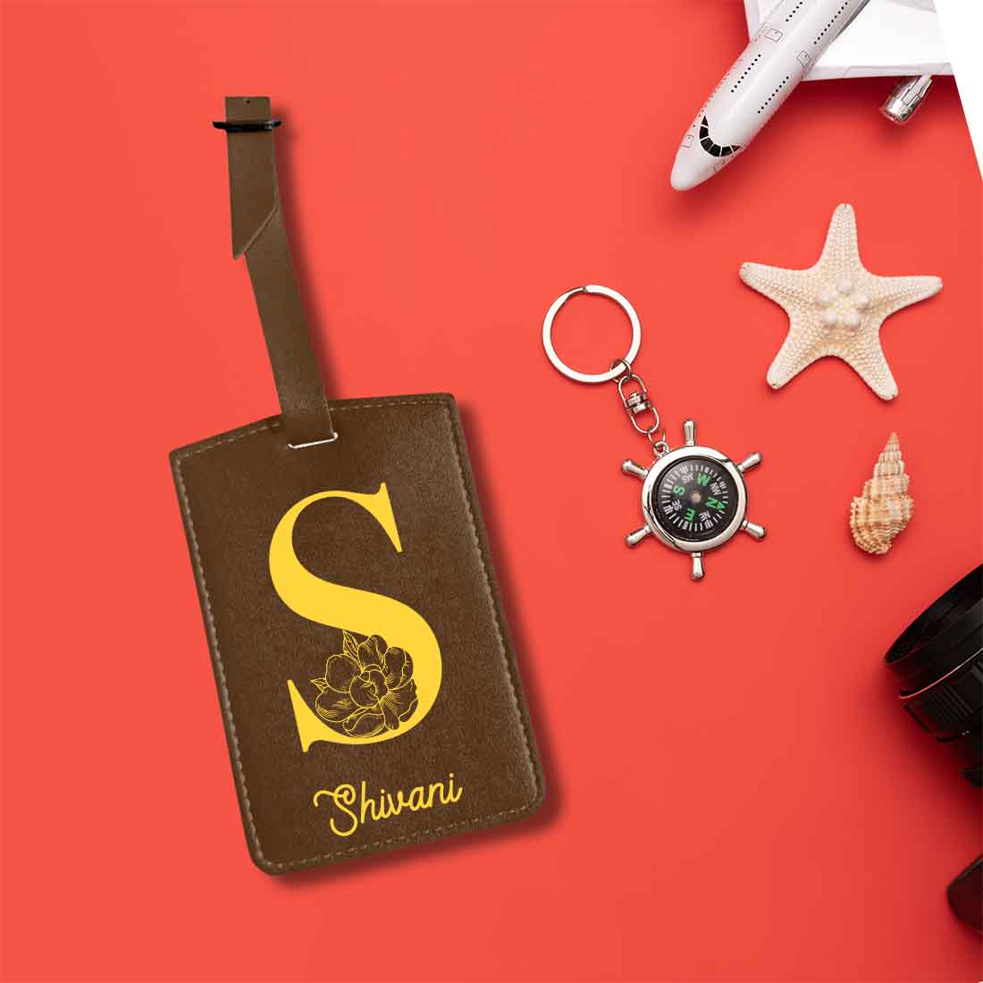 Custom Travel Bag Tags with Name and Initial Travel Tags for Luggage - ADD NAME - Image 6