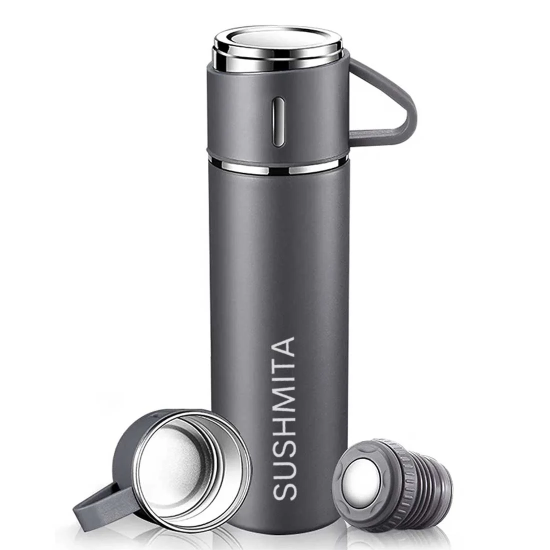 Custom Travel Mug Thermos With 2 Cups Gift Box Set - Add Name - Image 29