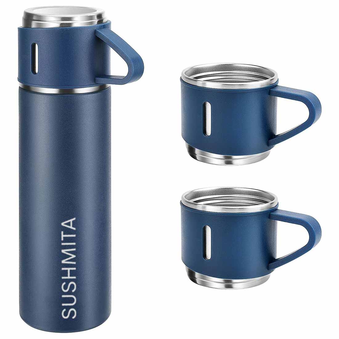 Custom Travel Mug Thermos With 2 Cups Gift Box Set - Add Name - Image 40