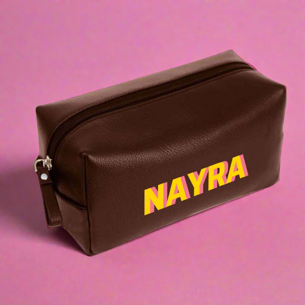 Custom Travel Pouch with Name - Premium Leather Travel Organizer - Image 11