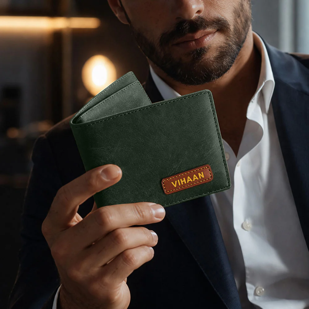 Custom Wallet for Men – Genuine Leather Premium Wallet with 9 Card Slots, Flip iCard Slot & 2 Cash Compartments - Image 13
