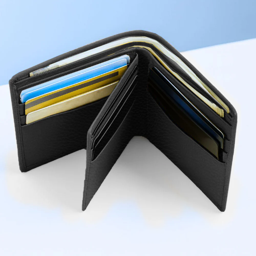 Custom Wallet for Men – Genuine Leather Premium Wallet with 9 Card Slots, Flip iCard Slot & 2 Cash Compartments - Image 9