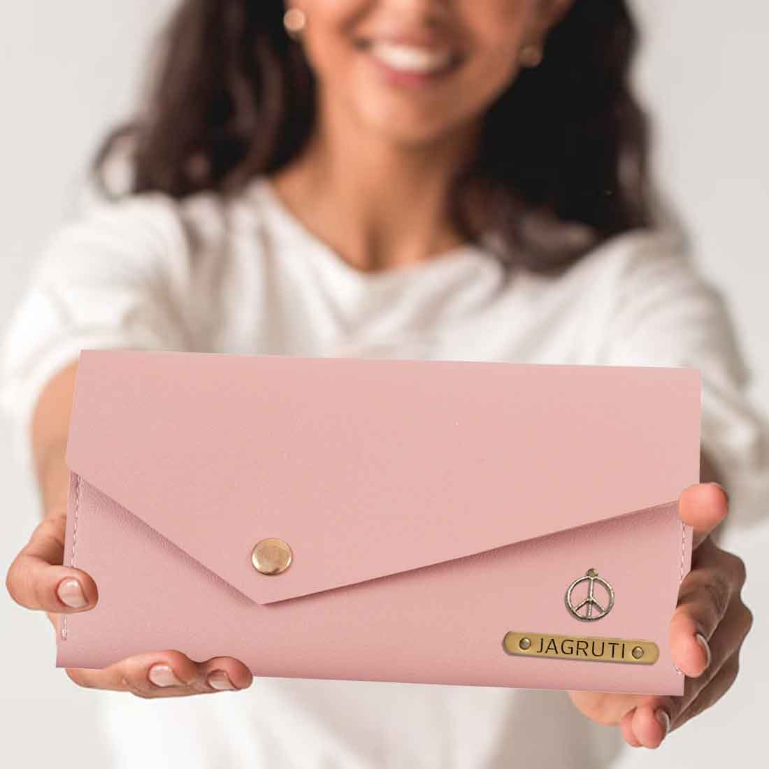 Custom Wallet for Women-Envelope Clutch with Charms - Image 17