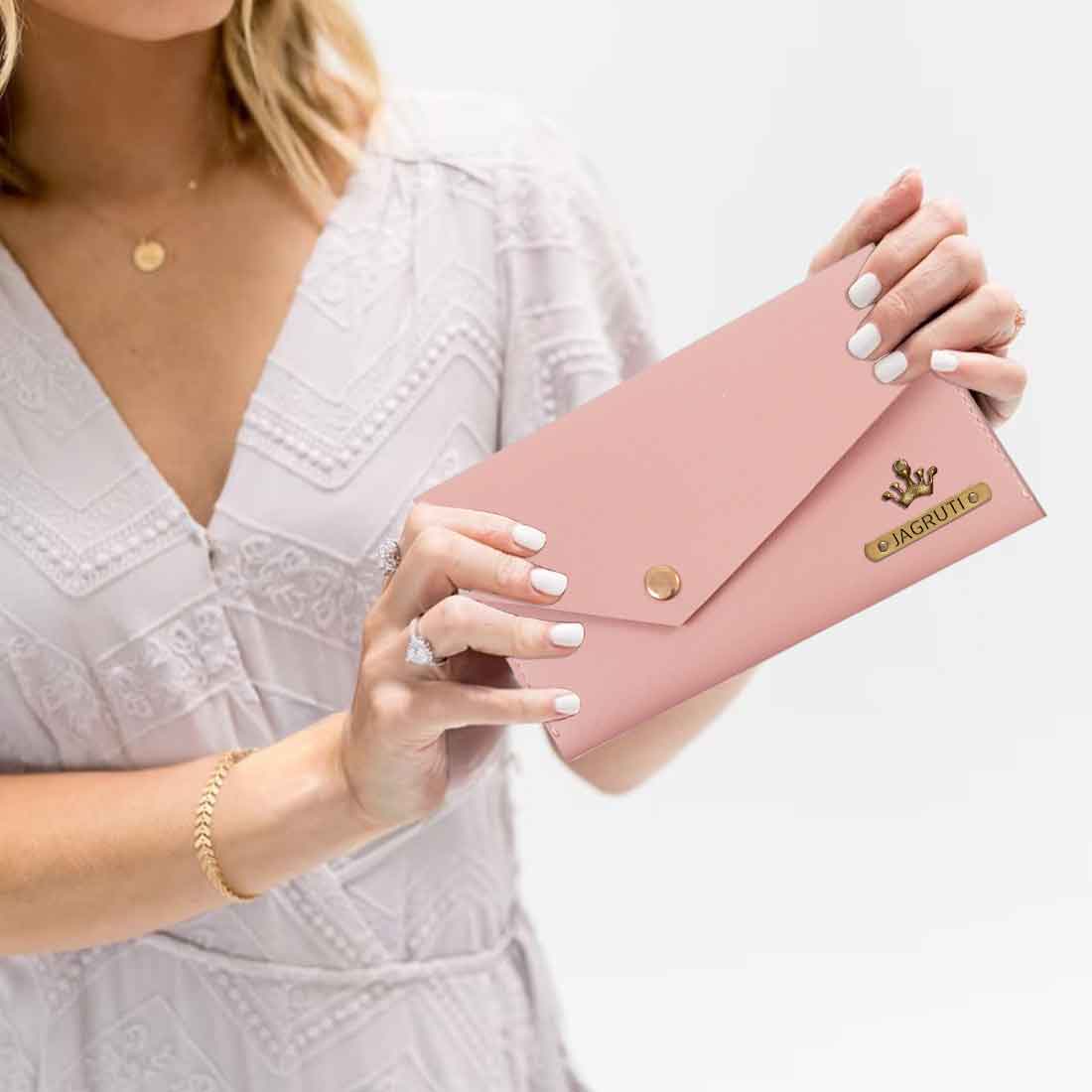 Custom Wallet for Women-Envelope Clutch with Charms - Image 26