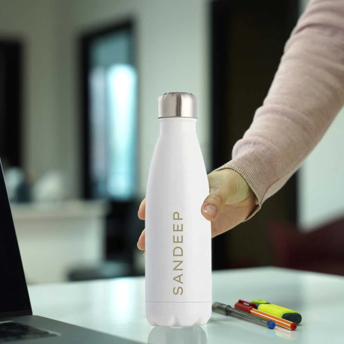 Custom Water Bottle Hot and Cold Liquids Double Insulated Thermos - 500ml (SET OF 2) - Image 2