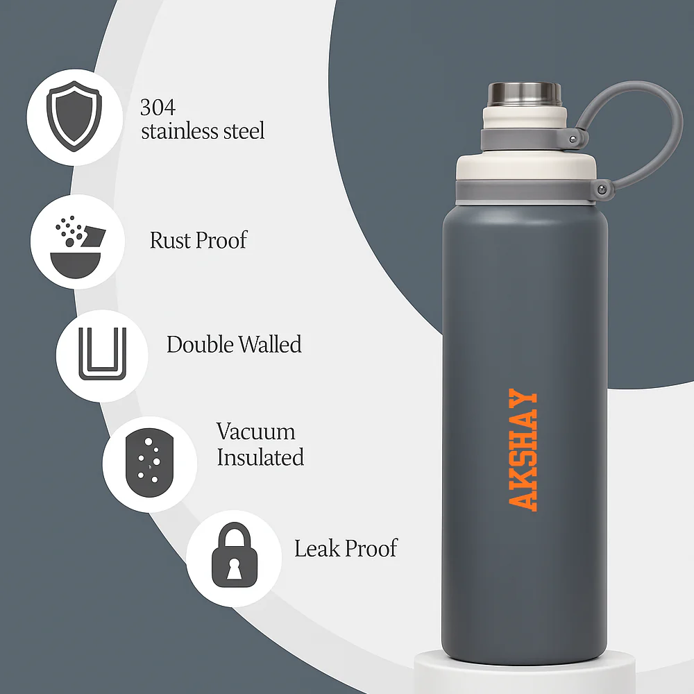 Custom Water Steel Bottle – Leakproof Hot and Cold Water Bottle 800ml - Image 6