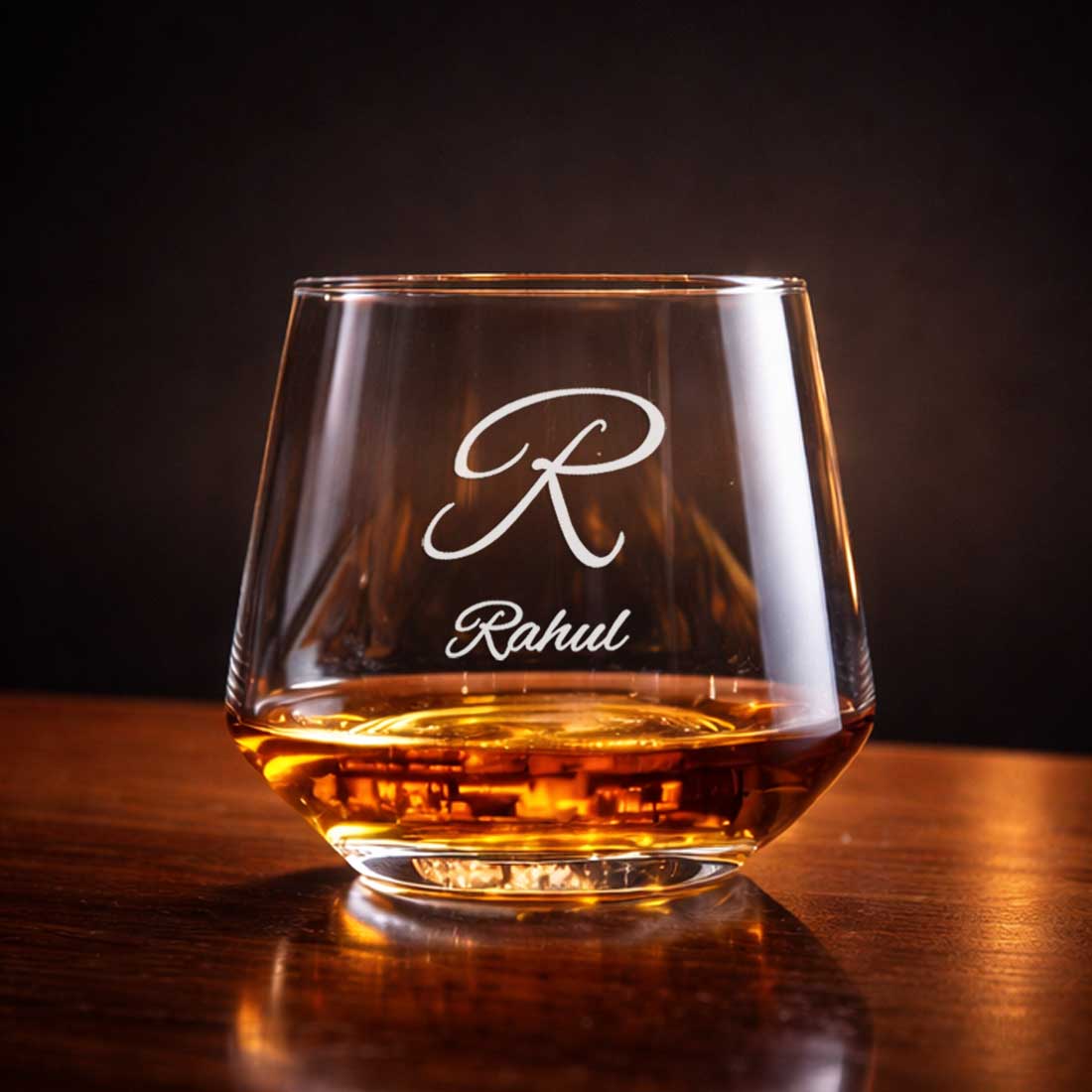 Nutcase Personalized Hexagon Whiskey Glass - Custom Engraved Modern Scotch Glass & Luxury Gift for Men - Image 3
