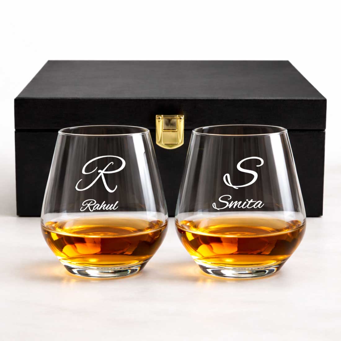 Nutcase Personalized Hexagon Whiskey Glass - Custom Engraved Modern Scotch Glass & Luxury Gift for Men - Image 5