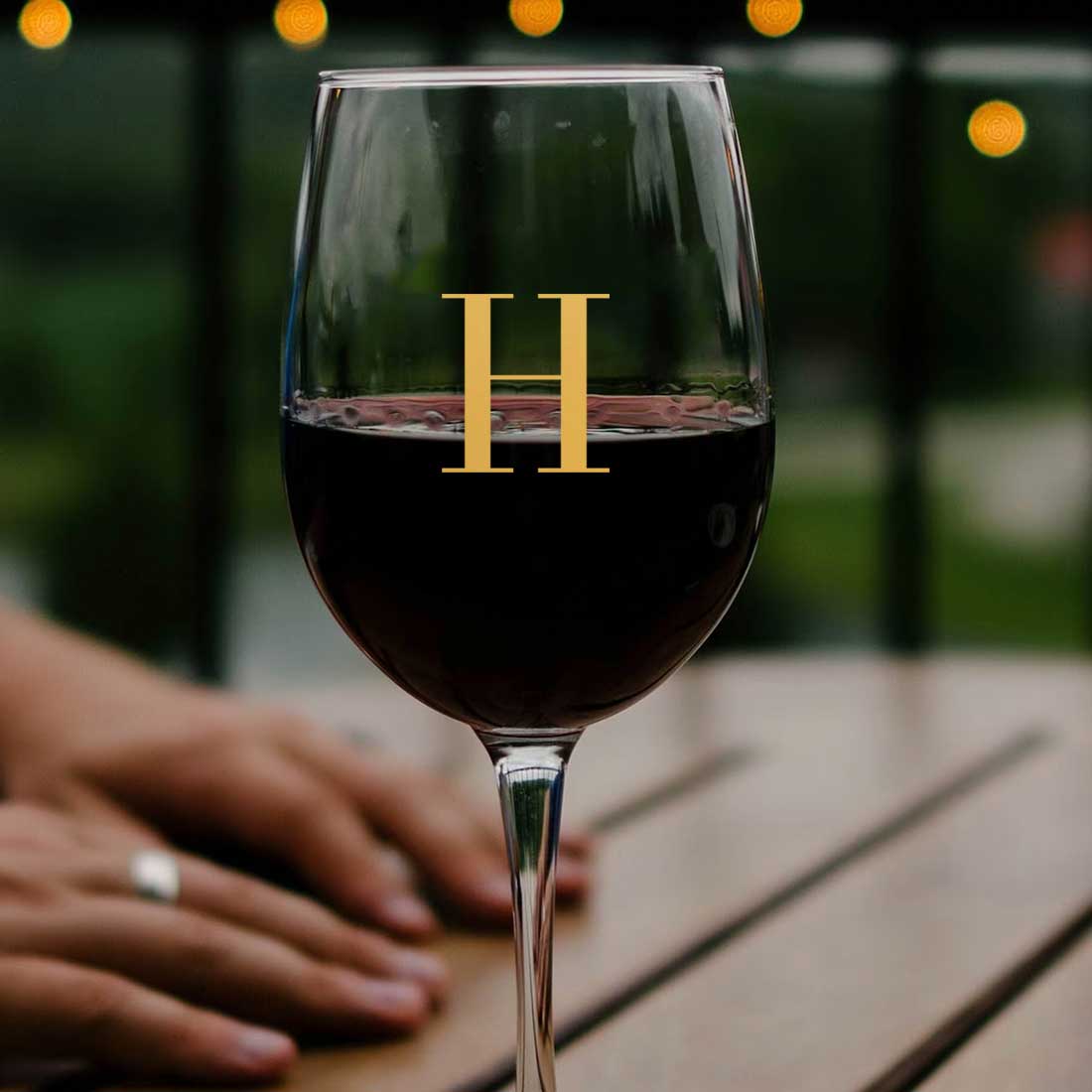 Monogrammed Wine Glasses Personalized Red White Wine Glass - Monogram - Image 4