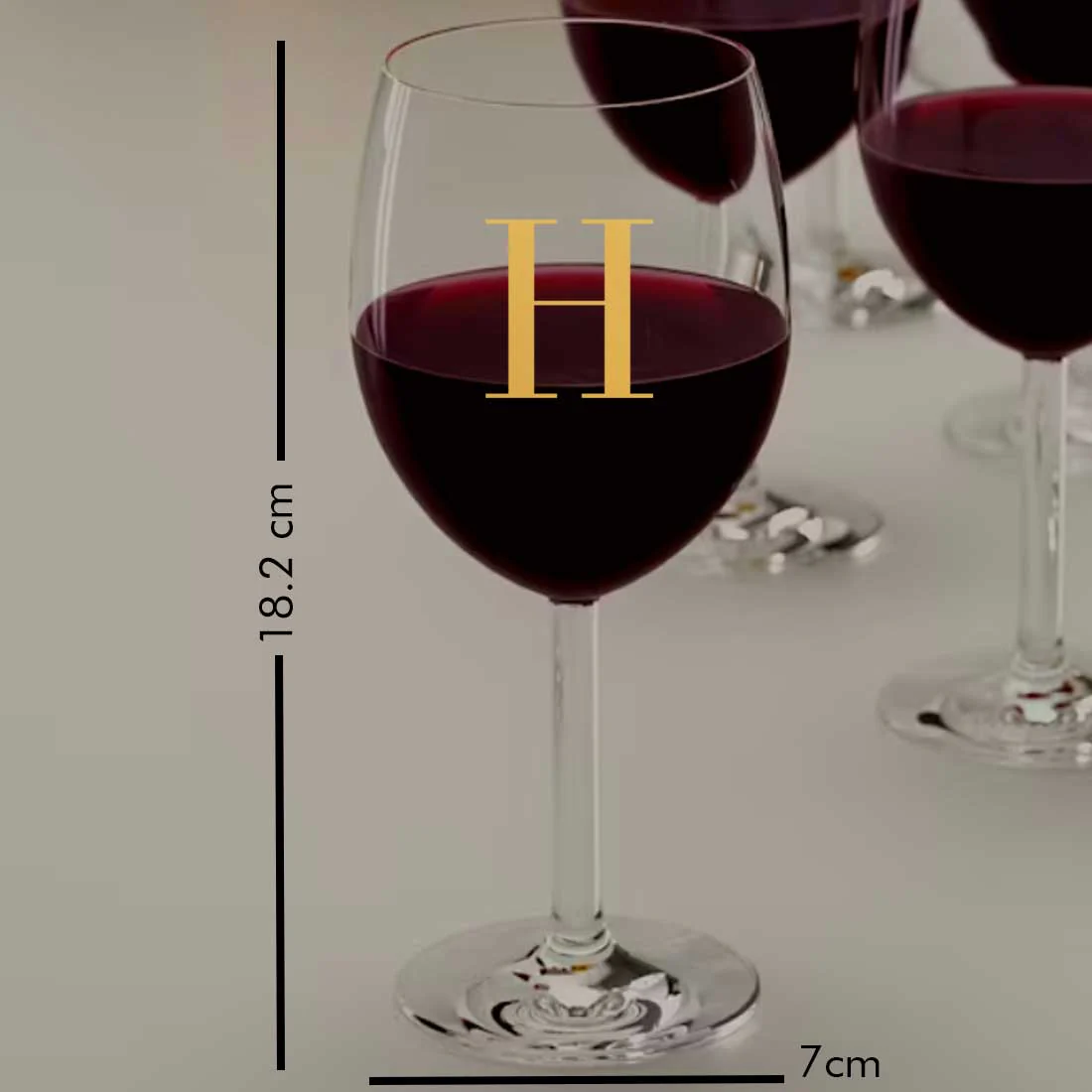 Monogrammed Wine Glasses Personalized Red White Wine Glass - Monogram - Image 5