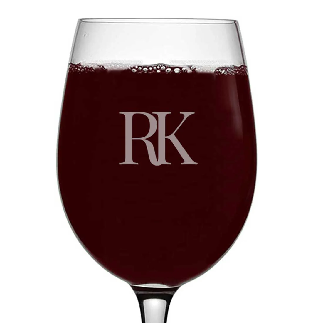Custom Wine Glasses for Birthdays Anniversary Gift - Initials - Image 10