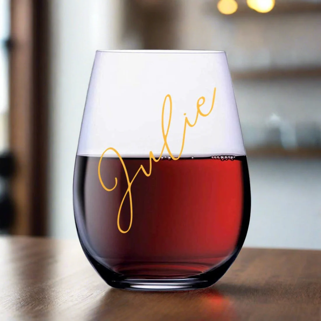 Custom Wine Glasses French Bistro Stemless Wine Glass Prosecco Gin Cocktail Glass - Design name - Image 4