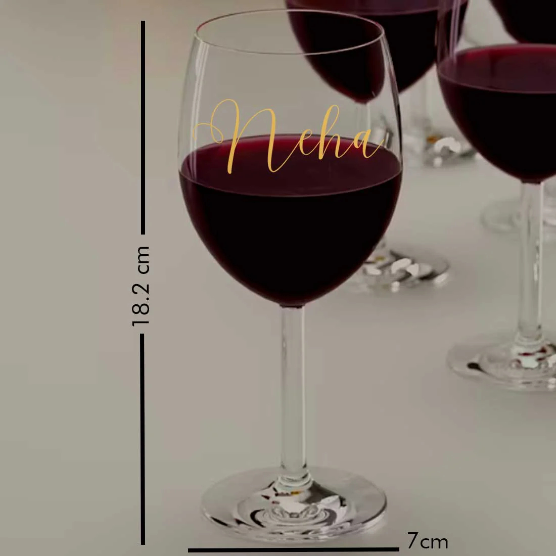 Logoed Wine Glasses Engraved Custom Drinkware Barware - Calligraphy - Image 5