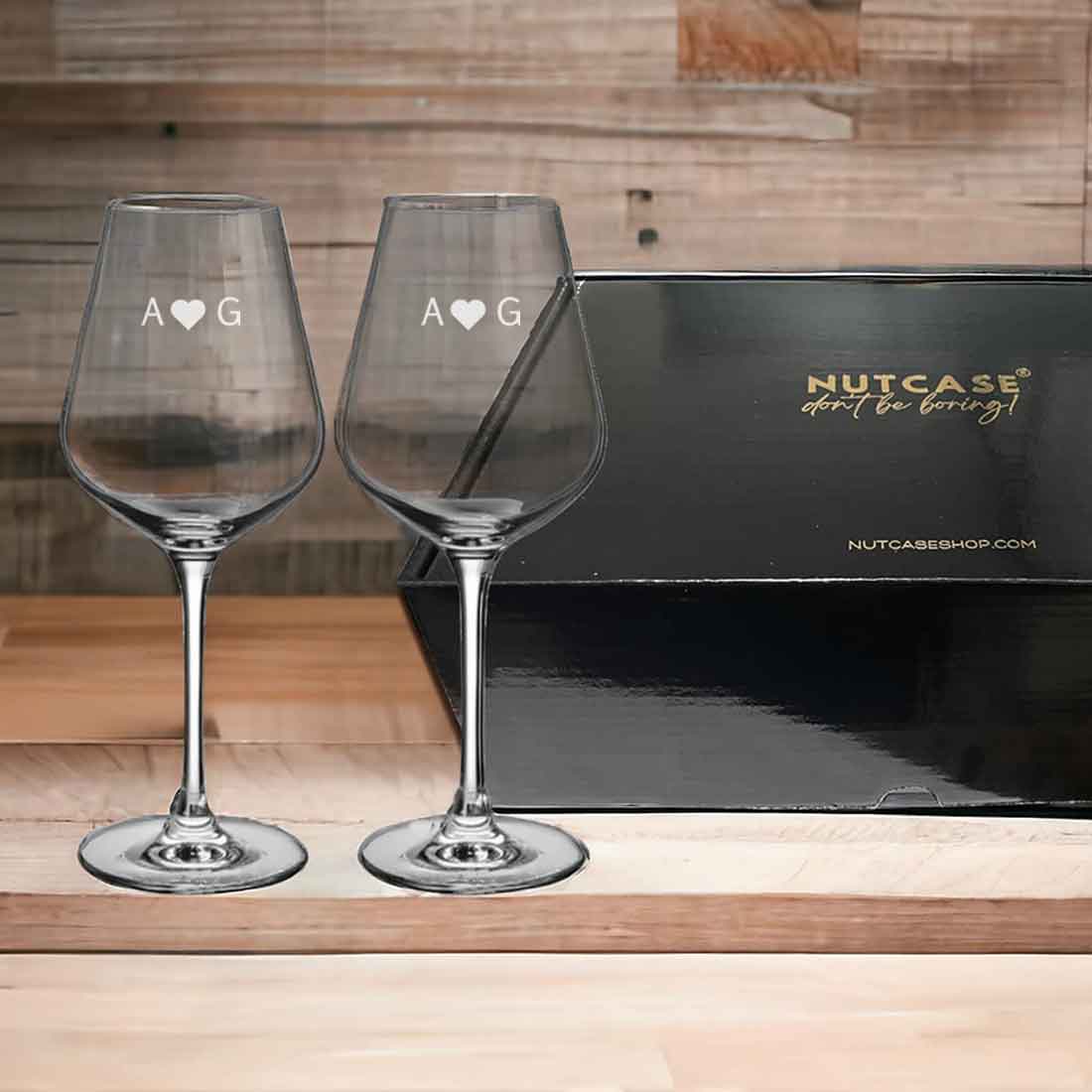 Customisable Wine Glass Engraved for You And Your Loved one - First Letter - Image 10