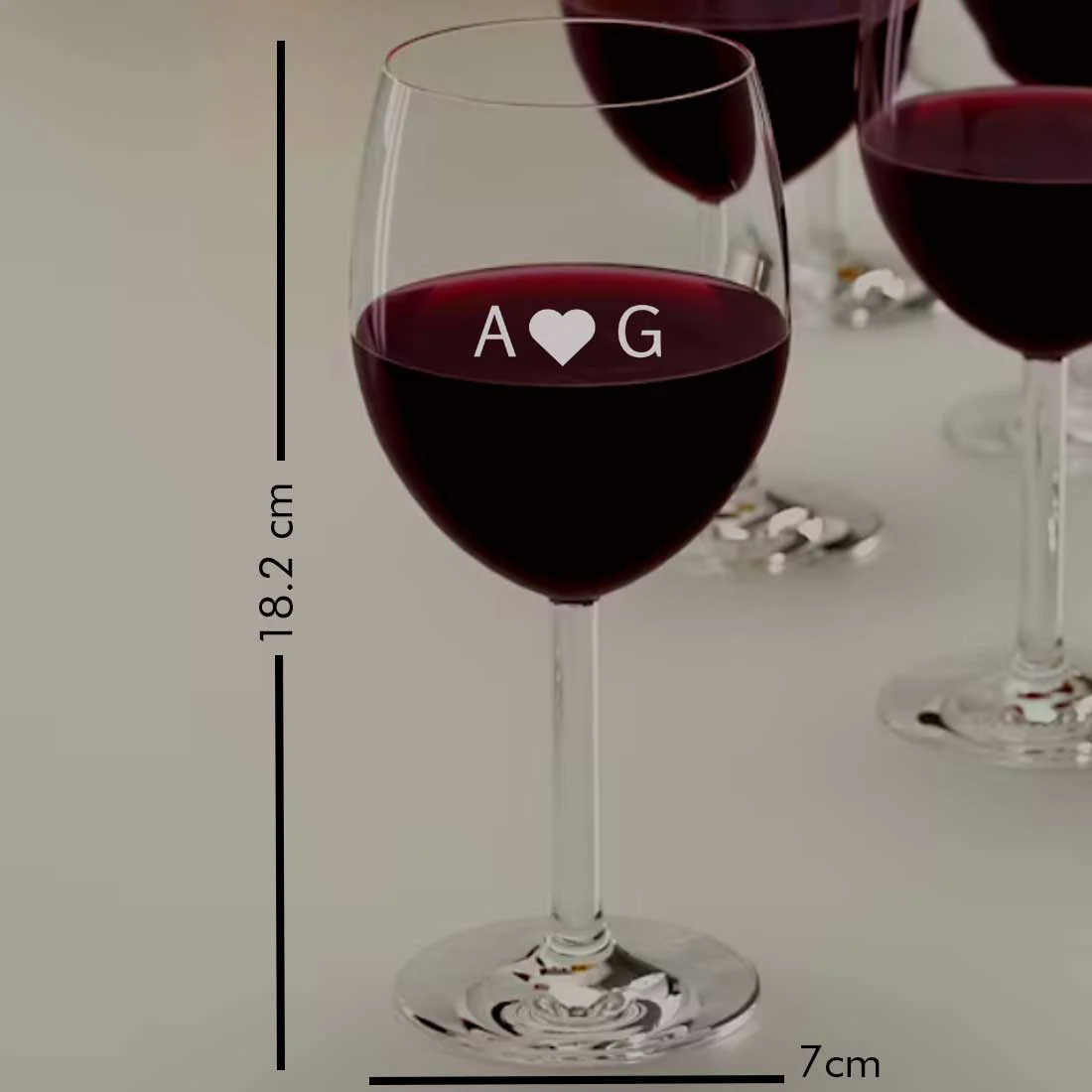 Customisable Wine Glass Engraved for You And Your Loved one - First Letter - Image 5