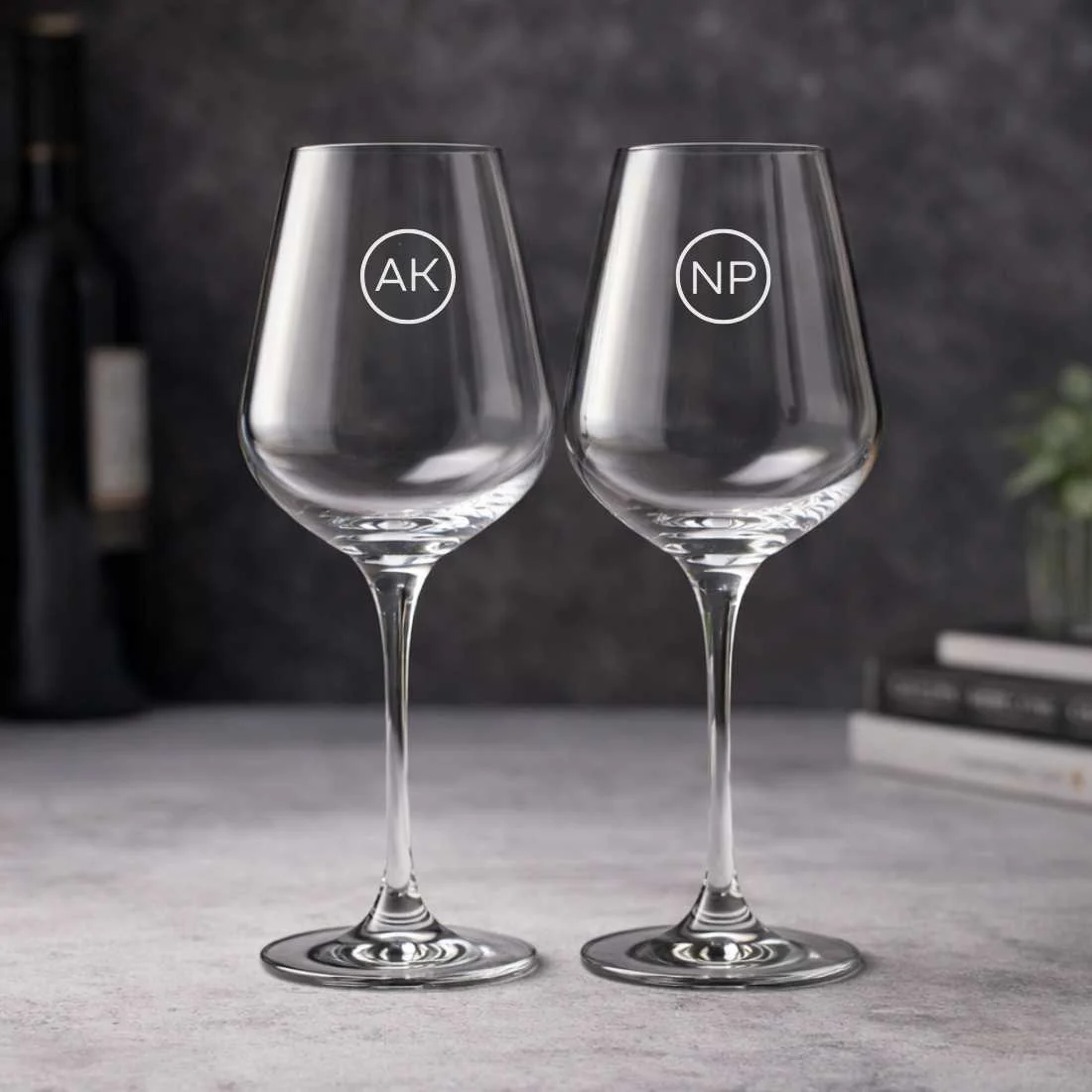 Customisable Wine Glass with Initial - Engraved Premium Wine Glasses - Image 10